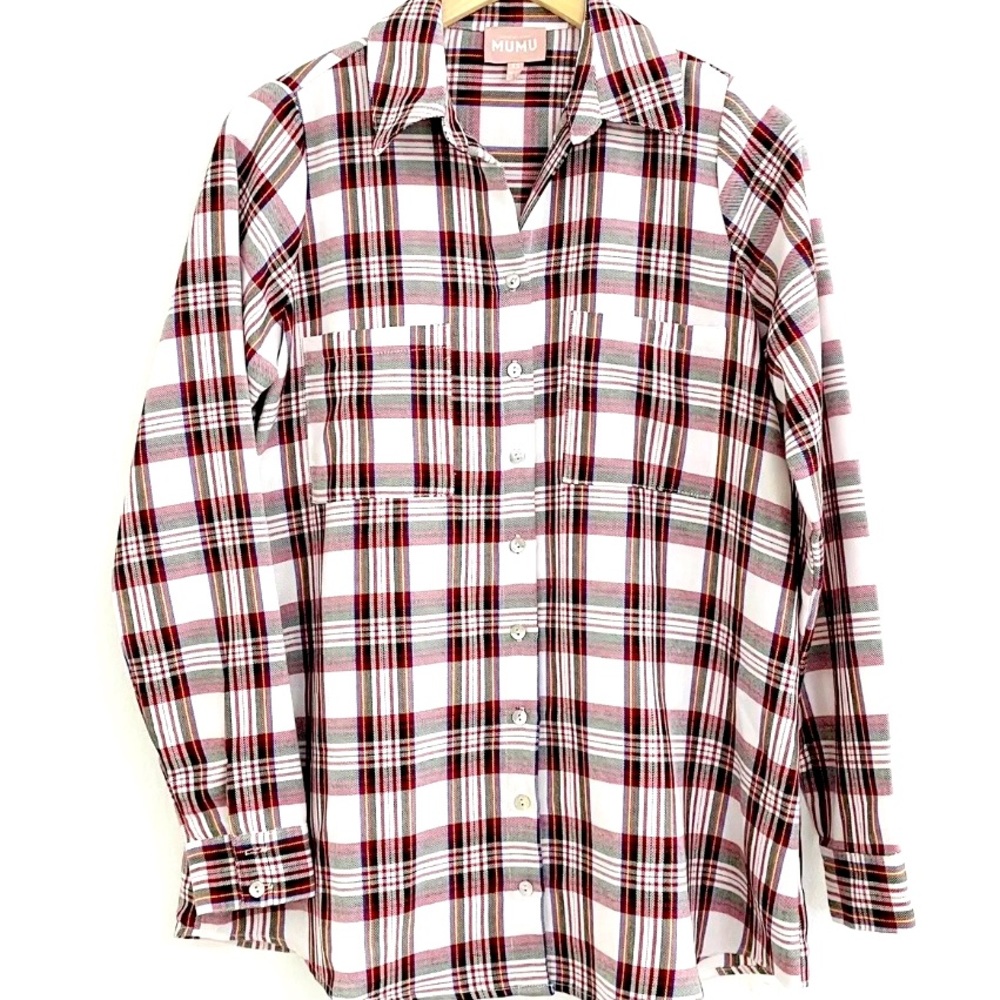 New with Tags Womens Show Me Your Mumu Perfect Plaid Layer Shirt XXL